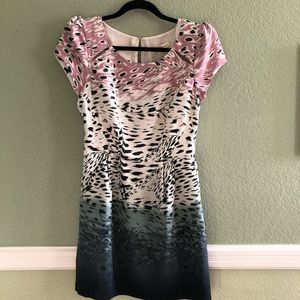 Ombré printed dress